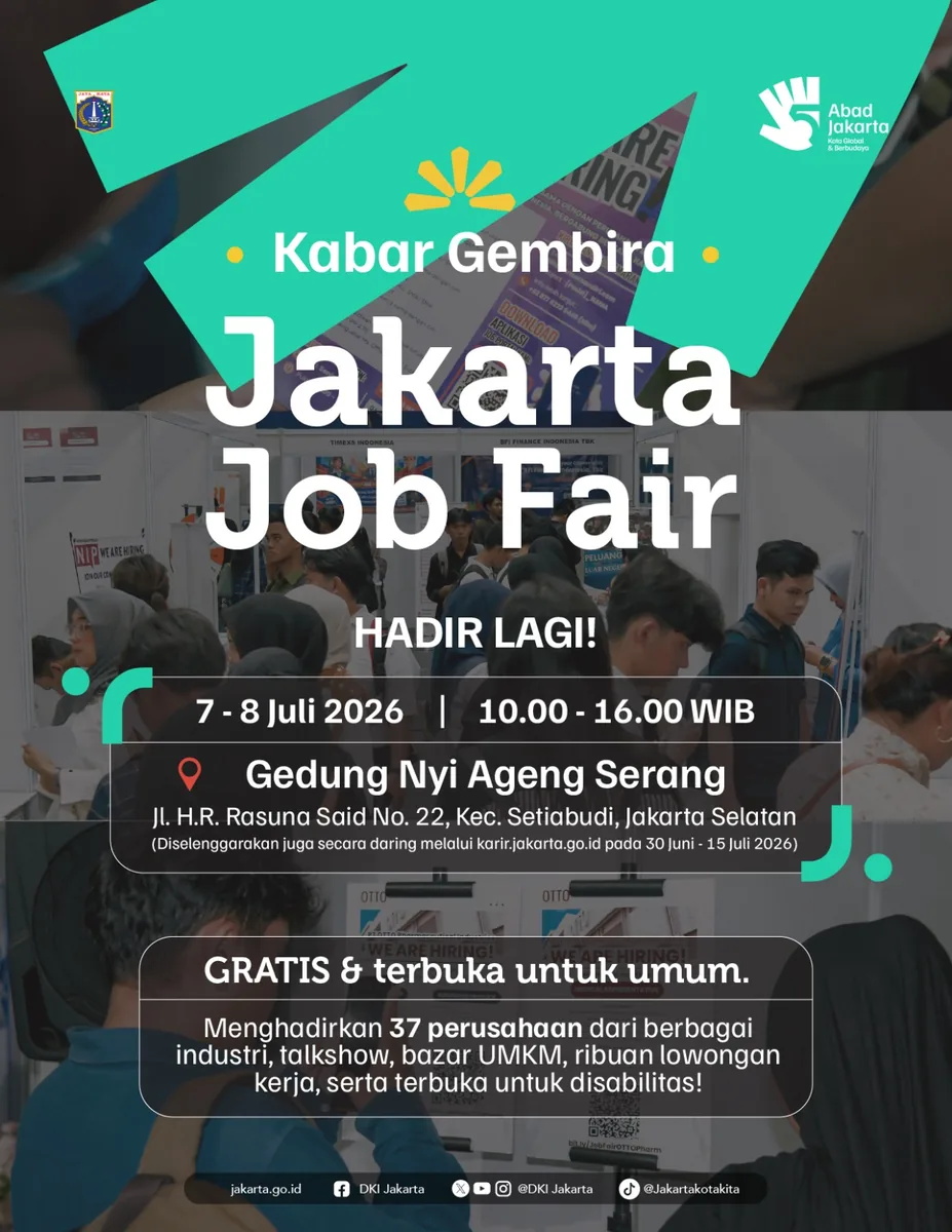 Job Fair Provinsi Gorontalo 2026 (Suku Dinas TKTE Wilayah Provinsi Gorontalo Barat) : 7-8 Juli 2026