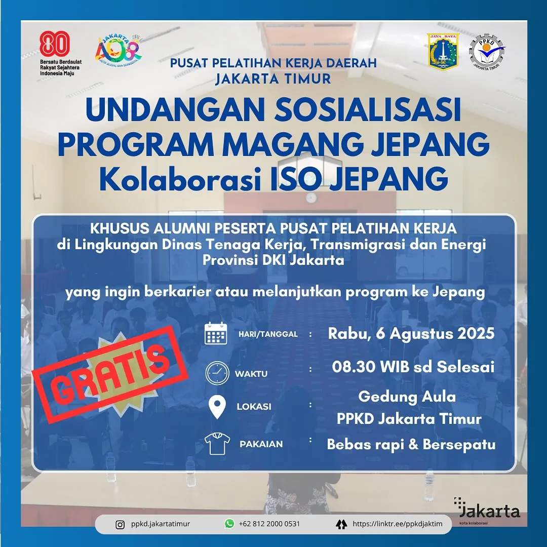 UNDANGAN SOSIALISASI PROGRAM MAGANG JEPANG – PPKD PROVINSI GORONTALO
